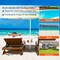 Costway 7.2 FT Portable Beach Umbrella Tilt Sand Anchor Cup Holder with Carry Bag Blue/Navy Blue/Rainbow/Green